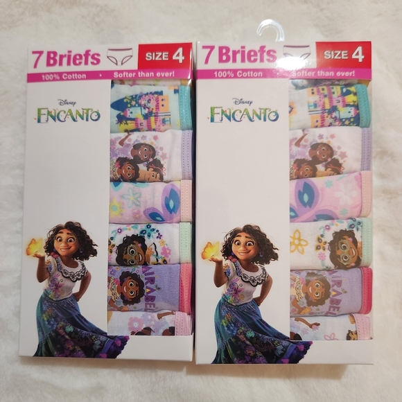 Disney Encanto/Wish Assorted Girls Panties Briefs Lot Of 2 (14 Pair) Size 4 NEW - Picture 3 of 6